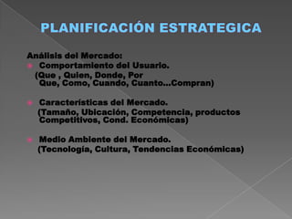 Planificación estrategica | PPTX
