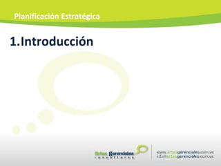 Introducción Planificación Estratégica 