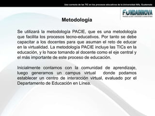 El 30% de los docentes tienen un ordenador personal con conexión a Internet. 