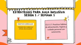 PLANIFICACIÓN PARA AULA inclusiva de nee | PDF