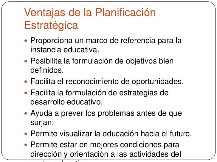 Planificacion Estratégica Educativa