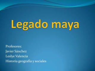 Profesores:
Javier Sánchez
Leslye Valencia
Historia geografía y sociales

 