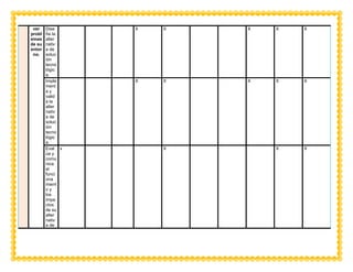 ver
probl
emas
de su
entor
no.
Dise
ña la
alter
nativ
a de
soluc
ión
tecno
lógic
a.
X X X X X
Imple
ment
a y
valid
a la
alter
nativ
a de
soluc
ión
tecno
lógic
a.
X X X X X
Eval
úa y
comu
nica
el
funci
ona
mient
o y
los
impa
ctos
de su
alter
nativ
a de
x X X X
 