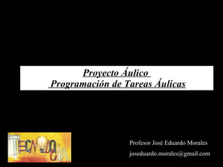 Profesor José Eduardo Morales [email_address] Proyecto Áulico   Programación de Tareas Áulicas 