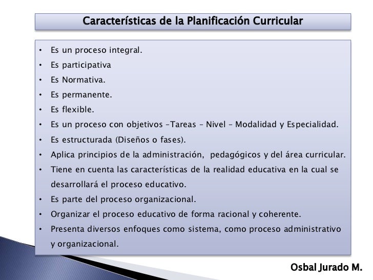 Planificacion curricular