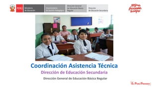 Coordinación Asistencia Técnica
Dirección de Educación Secundaria
Dirección General de Educación Básica Regular
 