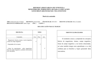 Planificacion de electricidad