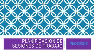 PLANIFICACION DE
SESIONES DE TRABAJO
PROCESOS
 
