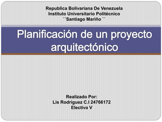 Republica Bolivariana De Venezuela
Instituto Universitario Politécnico
``Santiago Mariño ``
Realizado Por:
Lis Rodríguez C.I 24766172
Electiva V
 