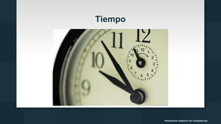 Tiempo
Planificación Didáctica Por Competencias
 