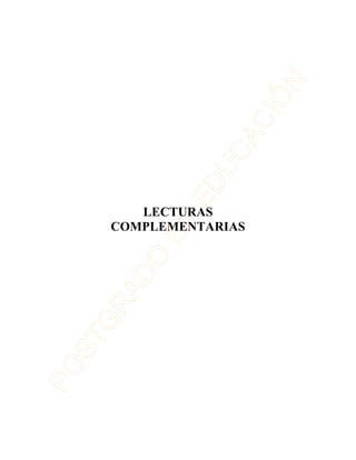 LECTURAS 
COMPLEMENTARIAS 
 