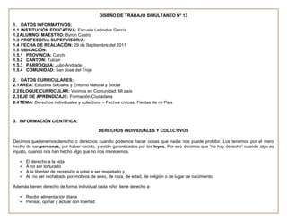 Planificaciones  del primer trimestre