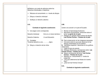 Planificaciones  de refuerzo