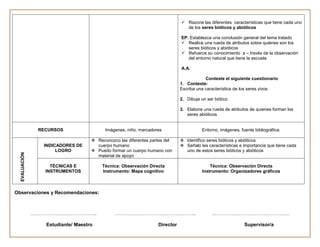 Planificaciones  de refuerzo