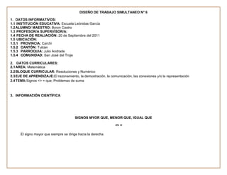 Planificaciones  de refuerzo