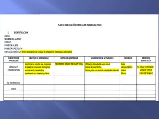 Planificaciones individualizadas