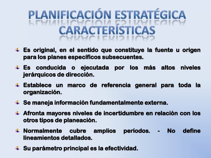 Planificacion estrategica elementos conceptuales
