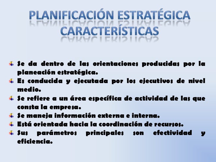 Planificacion estrategica elementos conceptuales
