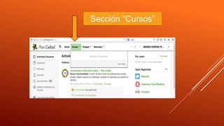 Sección “Cursos”
 