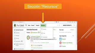 Sección “Recursos”
 