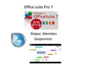 Mapas Mentales
Office suite Pro 7
Simplemind
 