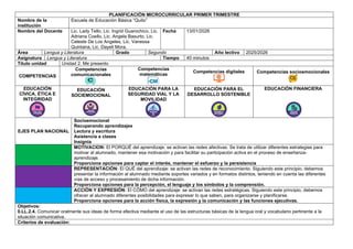 PLANIFICACION microcurricular con adpatacion de segundo grado | PDF