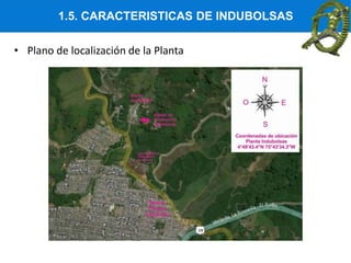 1.5. CARACTERISTICAS DE INDUBOLSAS
• Plano de localización de la Planta
 