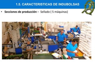 1.5. CARACTERISTICAS DE INDUBOLSAS
• Secciones de producción – Sellado ( 5 máquinas)
 