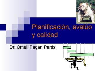 Planificación, avalúo y calidad   Dr. Omell Pagán Parés 