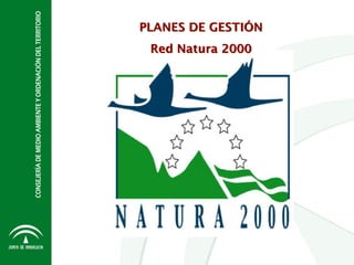 PLANES DE GESTIÓN
Red Natura 2000
PLANES DE GESTIÓN
Red Natura 2000
 