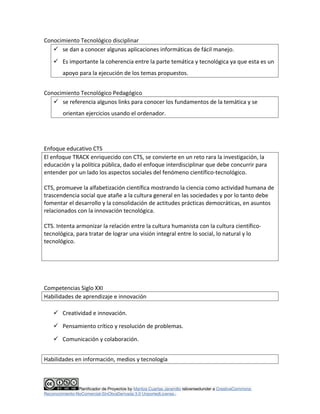 Conocimiento Tecnológico disciplinar 
 se dan a conocer algunas aplicaciones informáticas de fácil manejo. 
 Es importan...
