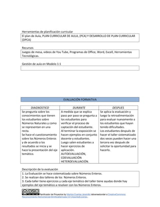 Herramientas de planificación curricular 
El plan de Aula, PLAN CURRICULAR DE AULA, (PCA) Y DESARROLLO DE PLAN CURRICULAR ...