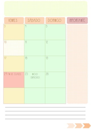 3 4 5
10 11 12
17 18 19
24 FIN DE CLASES 25 INICIO
ENTROIDO
26
VENRES SÁBADO DOMINGO IMPORTANTE
________________________________________________________________________________________________
________________________________________________________________________________________________
________________________________________________________________________________________________
________________________________________________________________________________________________
 