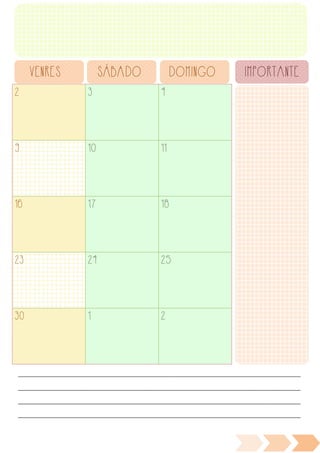 2 3 4
9 10 11
16 17 18
23 24 25
30 1 2
VENRES SÁBADO DOMINGO IMPORTANTE
________________________________________________________________________________________________
________________________________________________________________________________________________
________________________________________________________________________________________________
________________________________________________________________________________________________
 