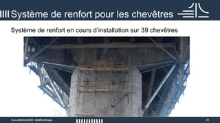 25
Système de renfort en cours d’installation sur 39 chevêtres
Système de renfort pour les chevêtres
 