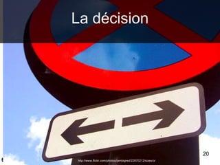 20
http://www.flickr.com/photos/iambigred/22870212/sizes/o/
La décision
 