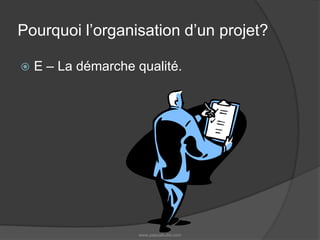 Pourquoi l’organisation d’un projet?E – La démarche qualité.www.pascalkufel.com