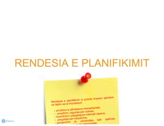 PLANIFIKIMI - Bazat e menaxhimit