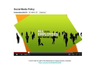A short video for staff of the Department of Justice (Victoria, Australia) http://youtu.be/8iQLkt5CG8I 
