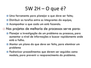 5W 2H – O que é?
 