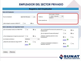 EMPLEADOR DEL SECTOR PRIVADO
 