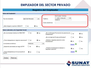 EMPLEADOR DEL SECTOR PRIVADO
 