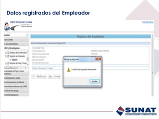 Datos registrados del Empleador
 