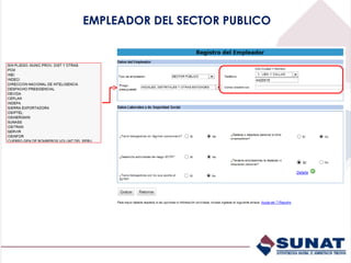 EMPLEADOR DEL SECTOR PUBLICO
 
