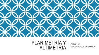 PLANIMETRÍA Y 
ALTIMETRIA 
CBTIS 132 
DOCENTE: GUILE GURROLA 
 