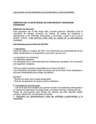 Plan integral de convivencia y seguridad ciudadana p.i.c.s.c. | DOCX