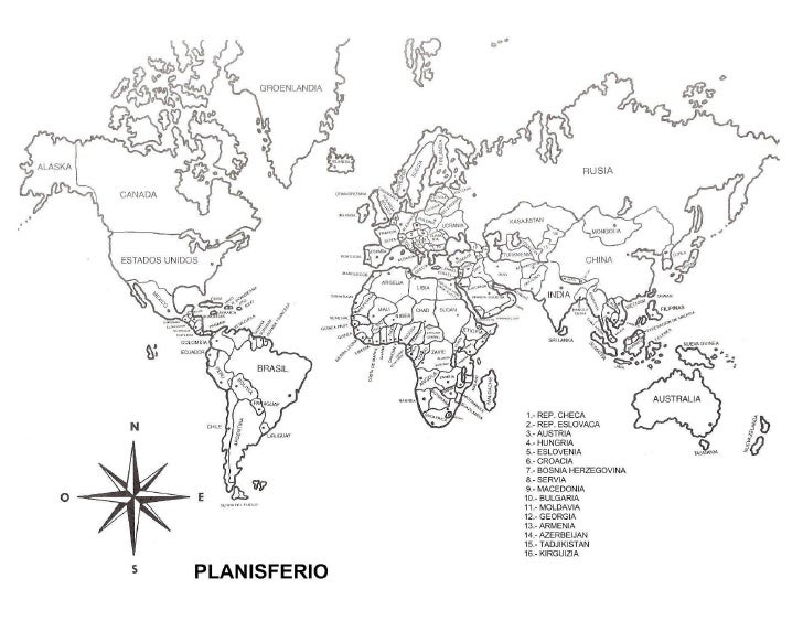 Planisferio mapas