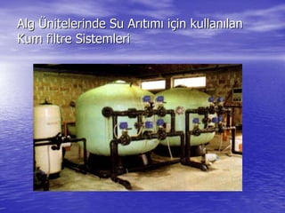 AlgAlg ÜÜnitelerinde Su Arnitelerinde Su Arııttıımmıı iiççin kullanin kullanıılanlan
Kum filtre SistemleriKum filtre Sistemleri
 