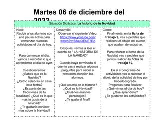PLAN LLEGO LA NAVIDAD para preescolar de diferentes grados | PDF