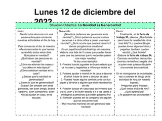PLAN LLEGO LA NAVIDAD para preescolar de diferentes grados | PDF
